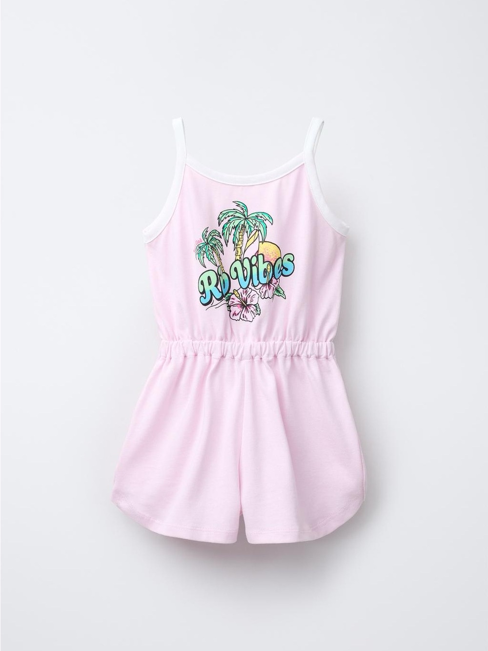 ZARA Tropical Palm Graphic Romper